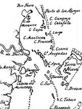 GtB Detail of the Cotilla Map from 1753 with the Belize River