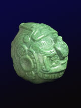 GtB The Jade
                                Head of the Sun God Kinich Ahau was
                                found in Altun Ha Belize