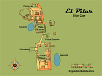 GtB
Map of Belize Maya Site El Pilar, also
called Watering Basin