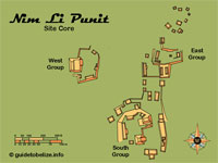 GtB
Map of Belize Maya Site Nim Li Punit,
also called Big Hat