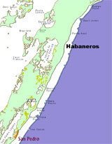 GtB Real Estate Map of Ambergris Caye with Habaneros