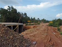 GtB Road construction in Belize, between Southern Highway and Placencia