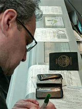 GtB Filling
                                the Forms at Immigration on the Belize
                                International Airport