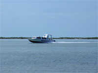 GtB Thunderbolt Water Taxi in the Lagoon of San Pedro