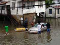 GtB Flooding in Belize City after a tropical Depression